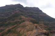 The plateau on the half way to Torna fort